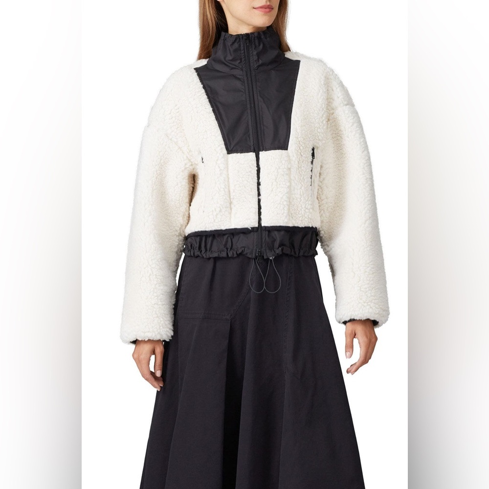 3.1 Phillip Lim Cropped Sherpa Bomber Jacket Size XS - Picture 4 of 10